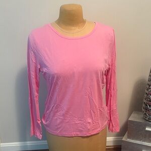Garnet Hill Soft Pink Long Sleeve Top